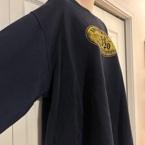 Eddie Bauer Dark Blue Sweatshirt with Yellow Emblem - Picture 5 of 7